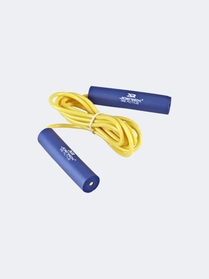 Joerex High-Performance Jump Rope – Dual-Color (Yellow/Blue) Cord 1