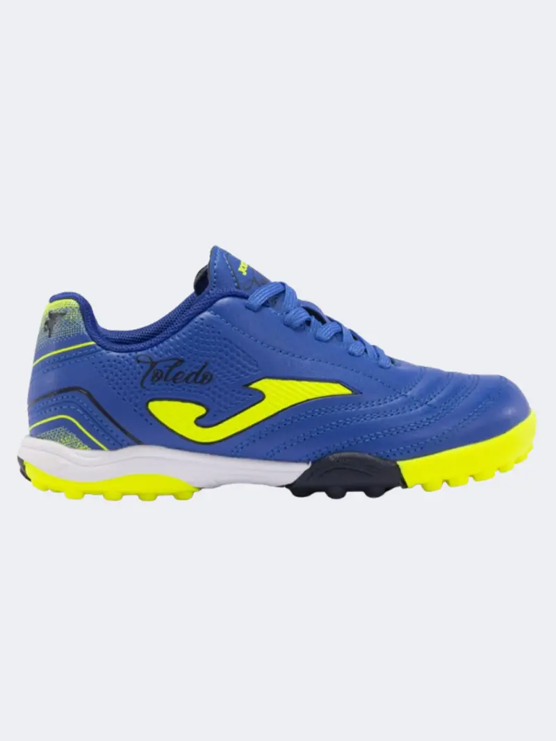 Joma Toledo 2404 Kids' Turf Soccer Shoes – Royal Blue & Yellow 1