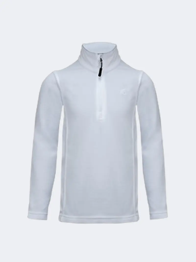 Kids' White Warm Ski Fleece – Cozy Thermal Layer For Young Skiers 1