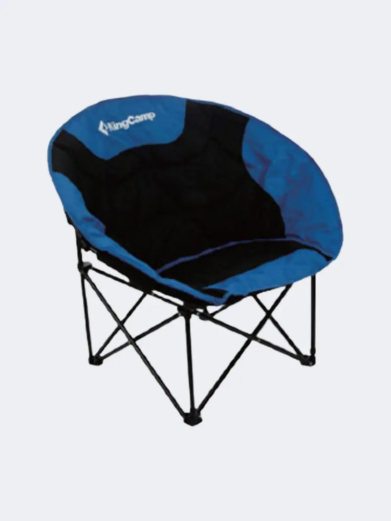 King Camp Comfort Moon Portable Outdoor Chair – Black & Royal Blue 1
