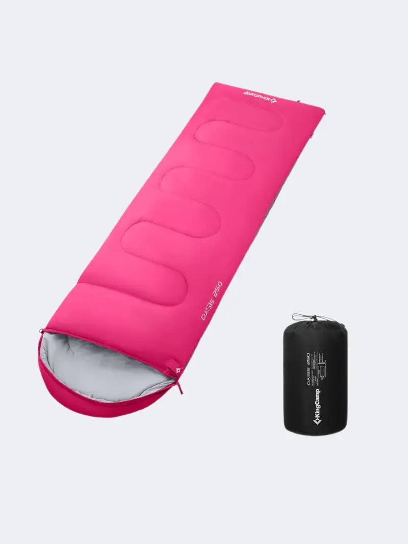 King Camp Oasis 250 Lightweight Sleeping Bag For Camping – Rose Red 1