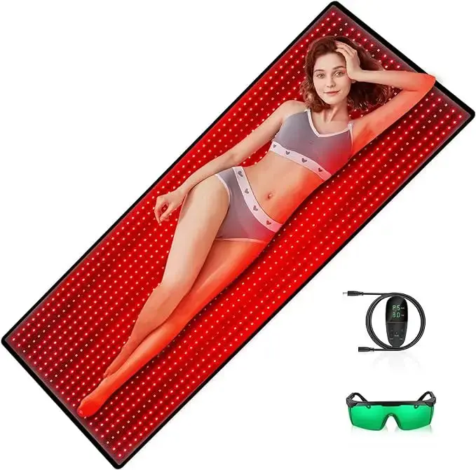 Large-Format Red Light Therapy Mat | 67×26 Inch Flexible Led Pad (660Nm/850Nm) For Whole-Body Pain Support 1