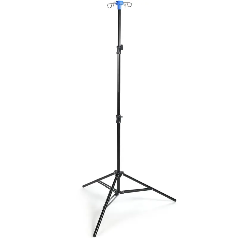 Lightweight 4-Hook Collapsible Iv Stand For Home, Clinic, Or Wheelchair Integration 1