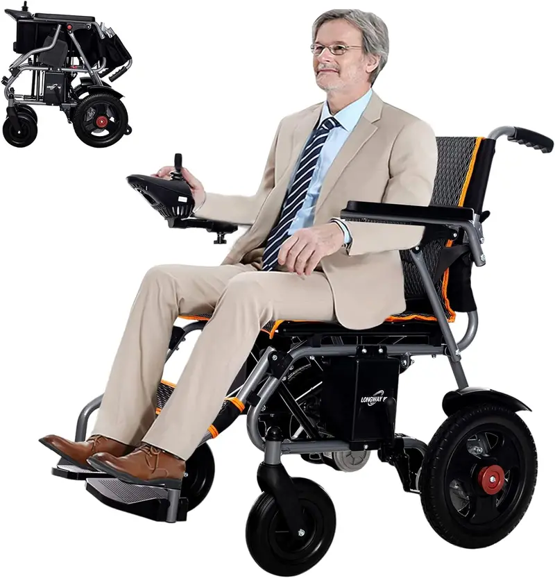Lightweight Motorized Wheelchair For Seniors – Compact Dual-Motor Electric Travel Chair (Meubon M231Er) 1