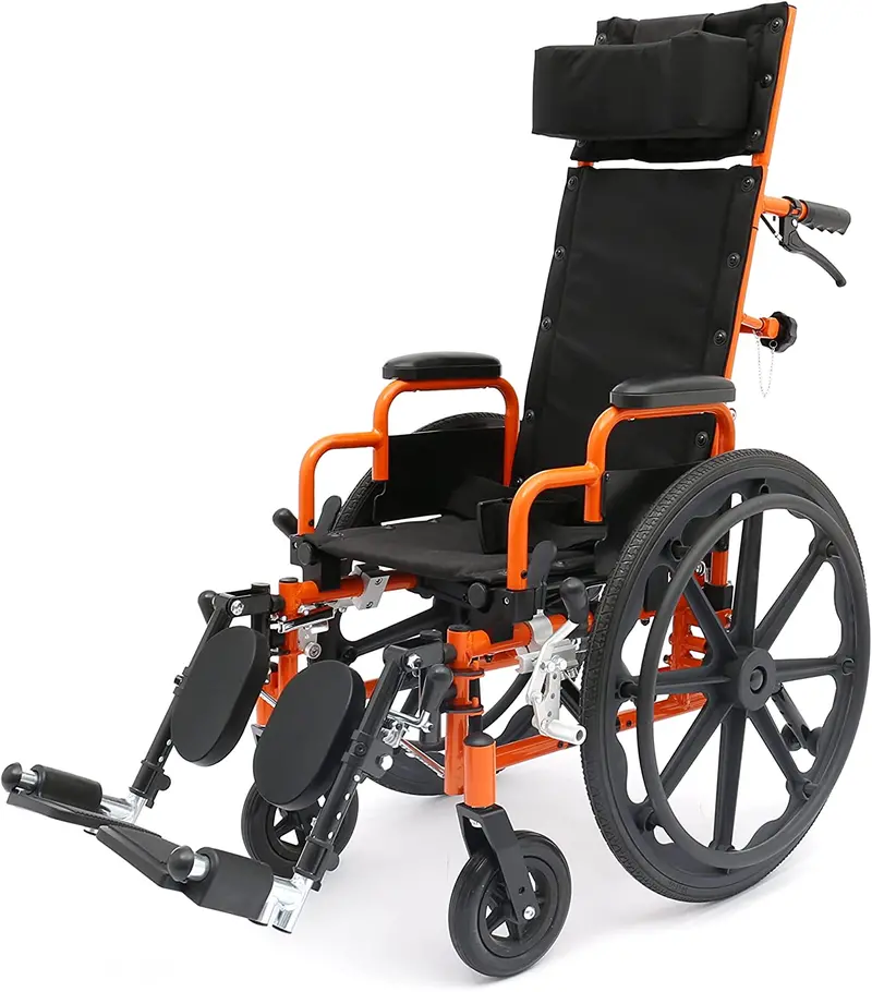 Lightweight Reclining Folding Wheelchair – Manual Transport Chair For Teens & Young Adults 2