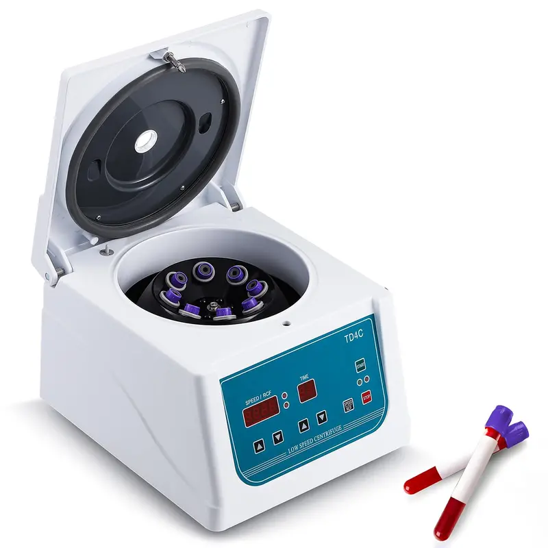 Low-Speed Benchtop Prp Centrifuge For Clinical Labs – 100–4000 Rpm, Programmable Timer (1–99 Min), 8-Position 15 Ml Tube Rotor 1
