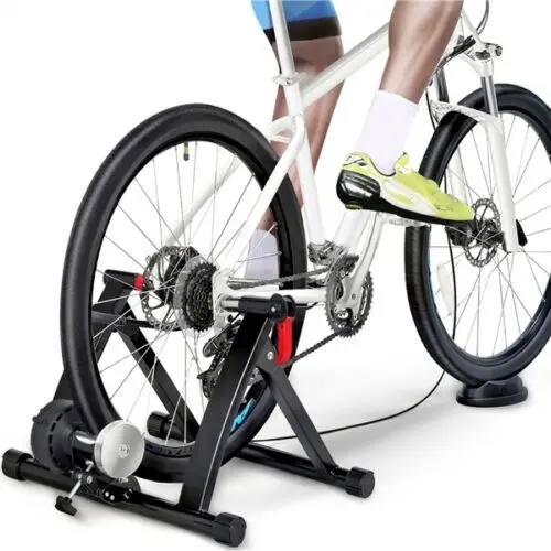 Magnetic Indoor Bike Trainer Stand – 6-Level Resistance Stationary Cycling Unit (Black) 1