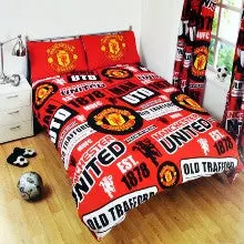 Manchester United Duvet Cover – Double Size, All-Over Team Pattern 1