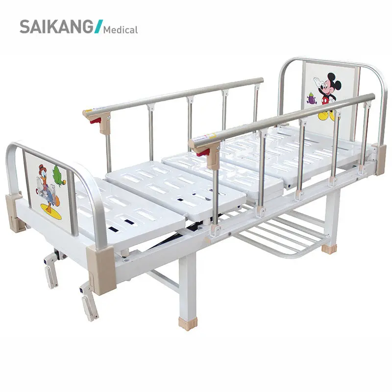 Manual Paediatric Hospital Bed – Durable, Wheel-Mounted Child Patient Bed 1