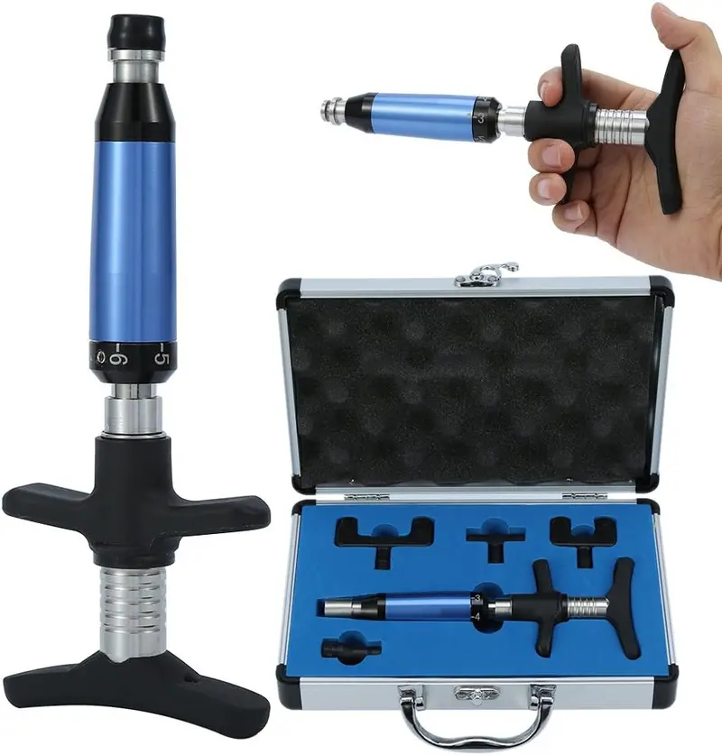 Manual Spinal Adjustment Massager: 6-Intensity Chiropractic Relief Tool With 4 Interchangeable Heads 2