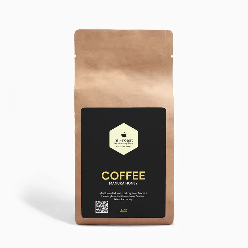 Manuka Honey Infused Ground Coffee – 4Oz Bag 1