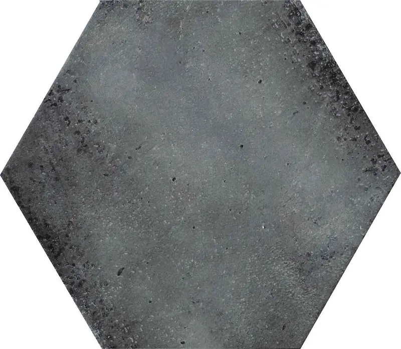 Matte Diesel Washed Porcelain Hex Tile – 9.25 In X 10.75 In 1