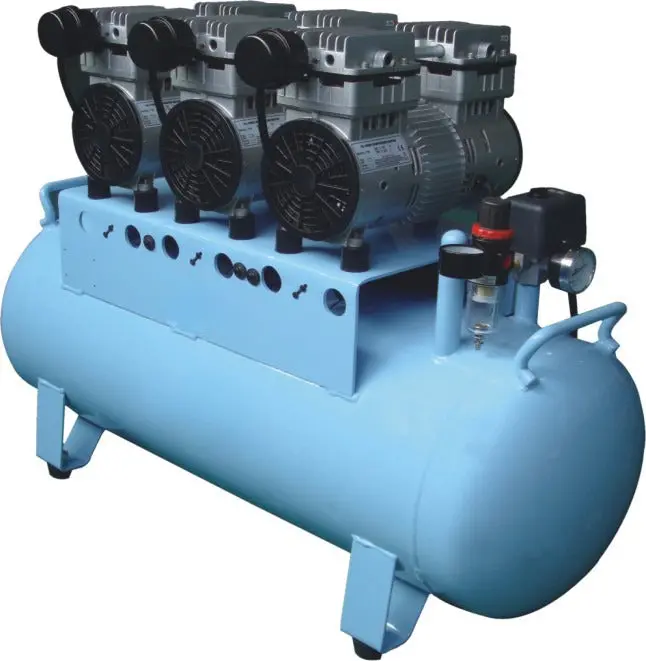 Meubon Oil-Free Dental Air Compressor: Ultra-Quiet Triple-Station System For Up To Six Operatories (Model Mbd203) 1