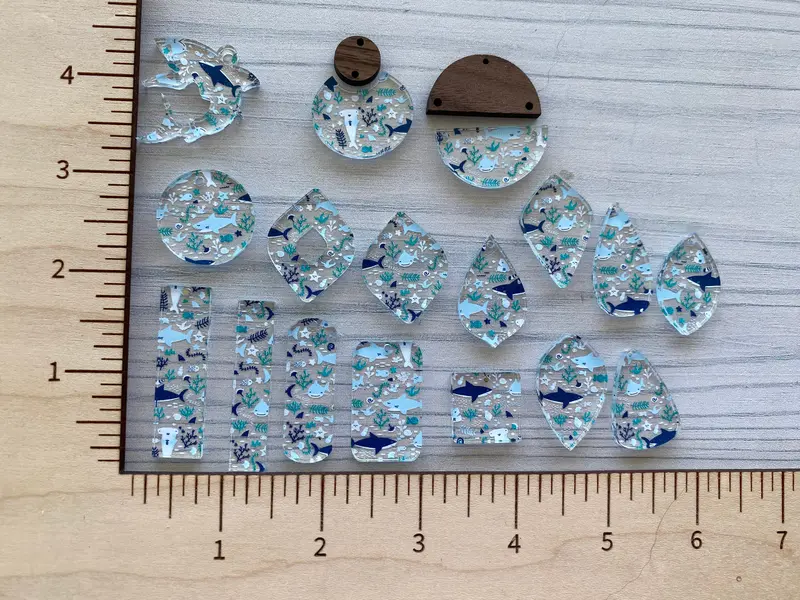 Micro Shark Acrylic Studs 1