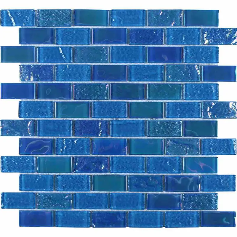 Milos Aegean Sea Glass Pool Tile (1" X 2") 1