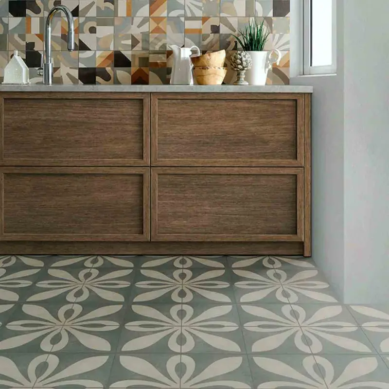 Minimalist Cement-Style Porcelain Tile – 8X8 In. 1