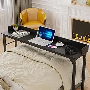 Mobile Overbed Table With 4 Swivel Casters – 71"W X 40"H Medical Cart For Dining, Laptops, Or Bedside Use 1