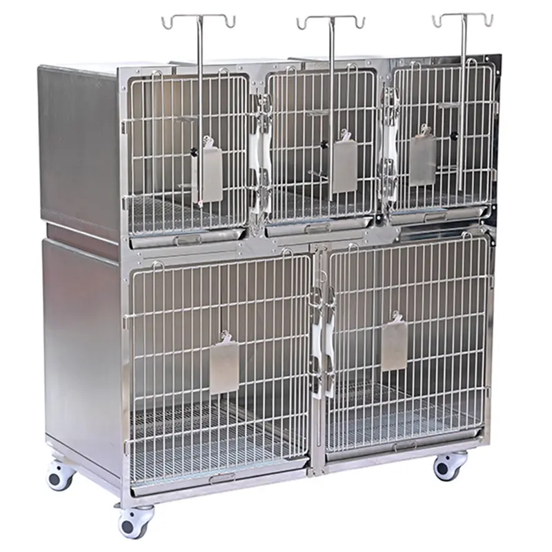 Modular Veterinary Cage System – Five-Section Housing For Dogs & Cats 1