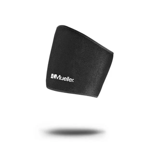 Mueller Neoprene Thigh Compression Sleeve – Black Multi-Sport Support 1