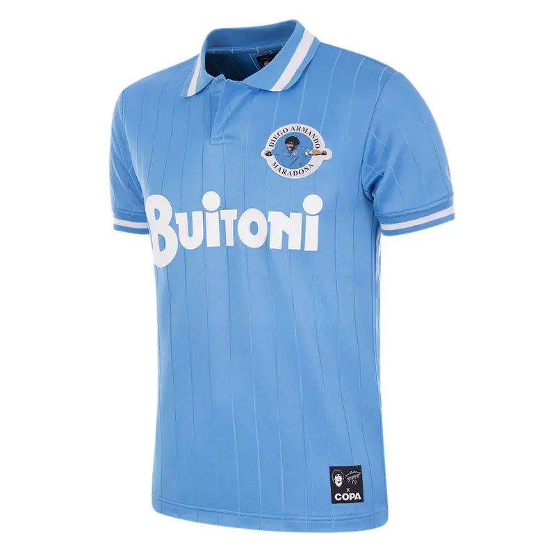 Napoli Copa X Maradona Alternate Jersey – 1986–87 Retro Football Shirt 1