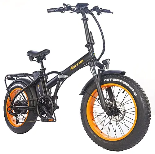 Narrak S126 Folding Fat-Tire E-Bike – 500W, 60-Mile Range, Variable 15–28 Mph Speed 1