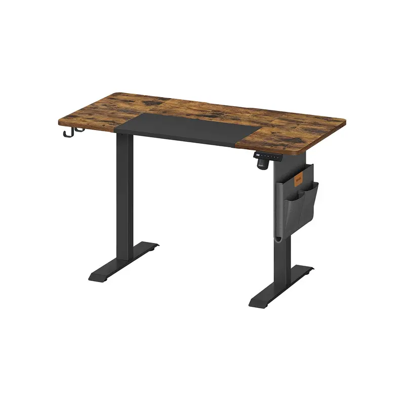 Natural-Finish Electric Standing Desk – Metal-And-Wood Build With Memory & Storage Options 1