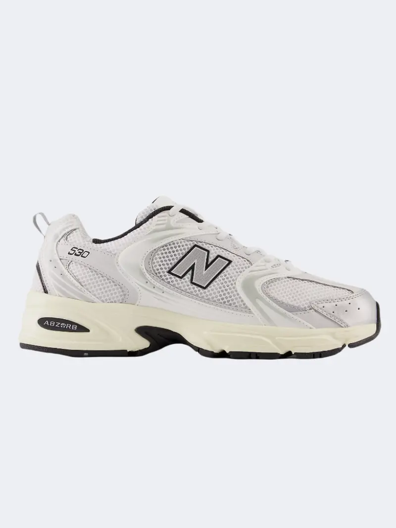 New Balance 530 Unisex White, Silver, And Black Lifestyle Sneakers 1