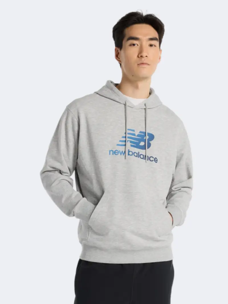 New Balance Essentials Gradient Logo Hoodie For Men – Soft Grey 1