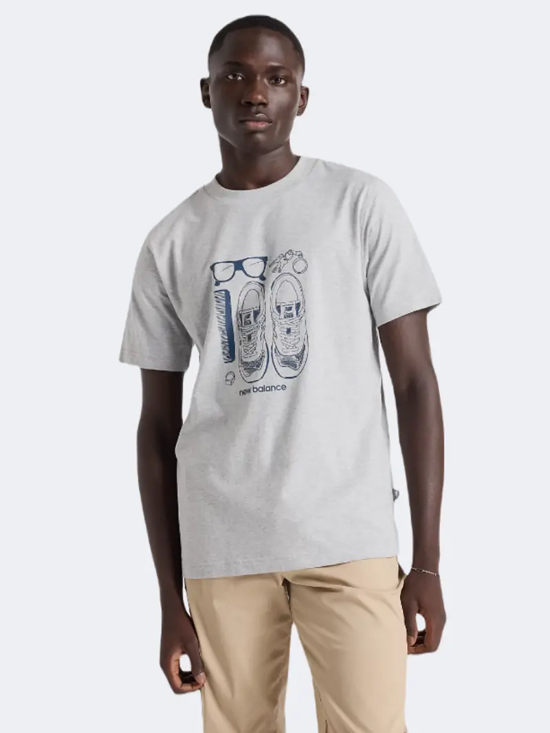 New Balance Essentials Graphic T-Shirt For Men – Athletic Grey 1