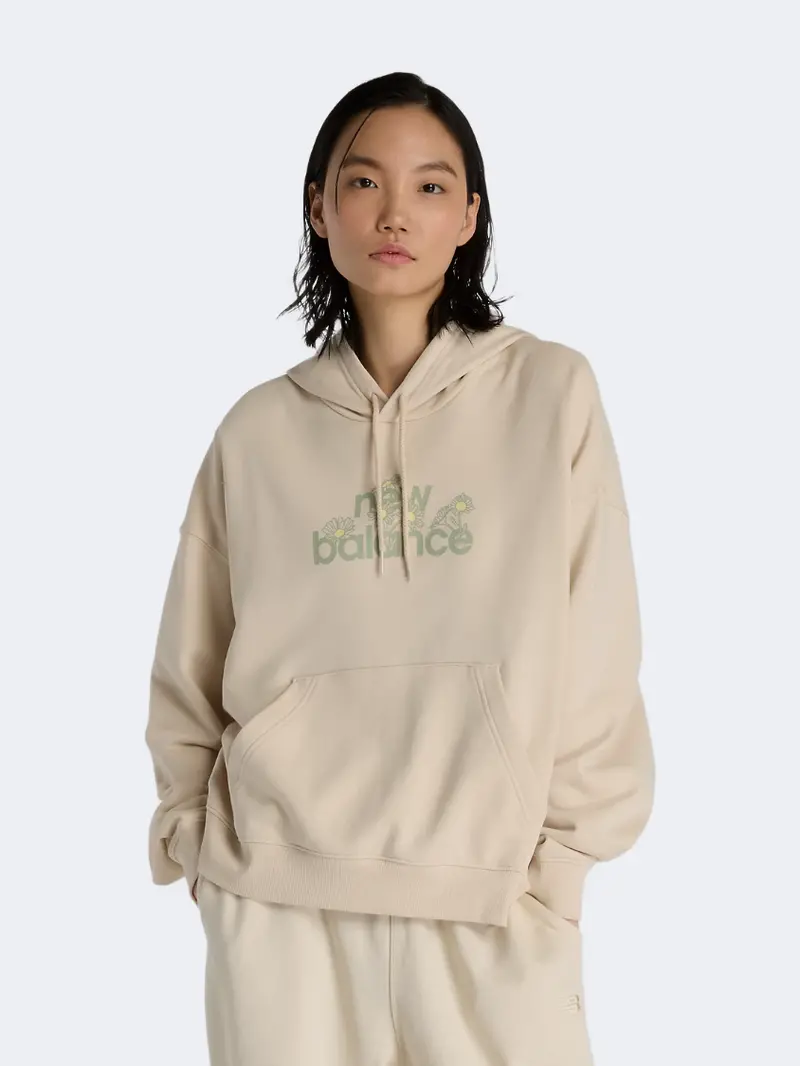 New Balance Flower Hoodie – Women’S Lifestyle Sweatshirt (Bisque) 1