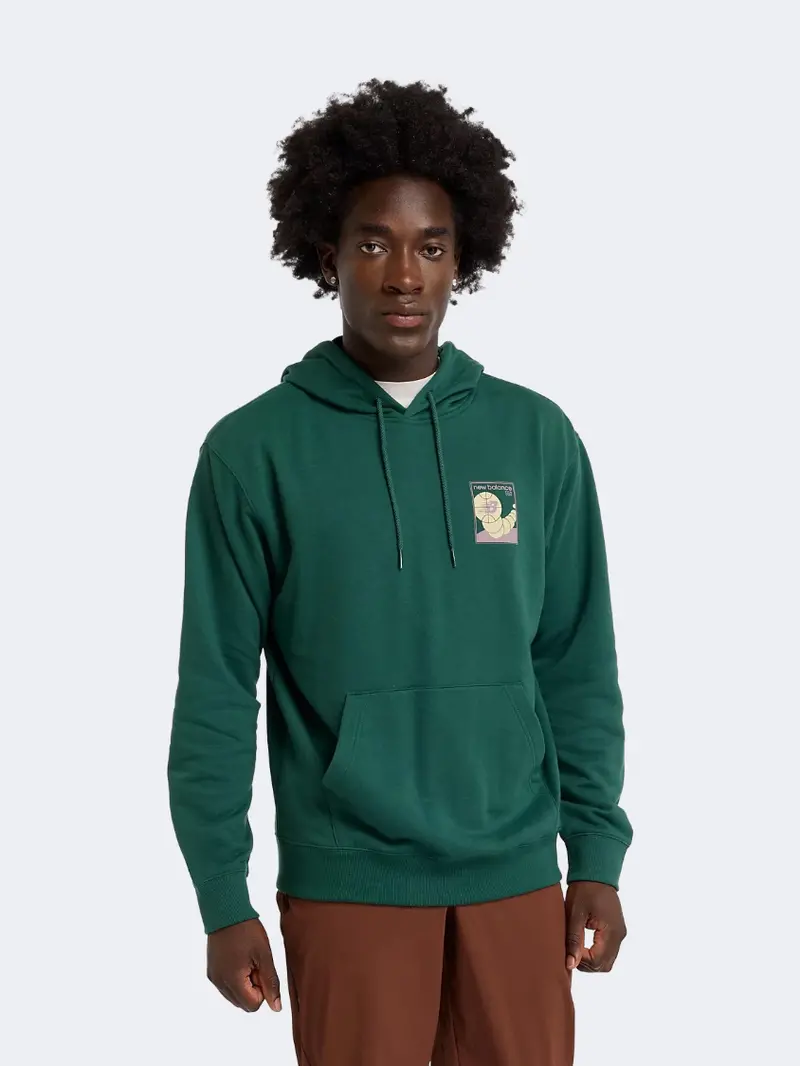 New Balance French Terry 550 Men'S Relaxed Hoodie – Nightwatch Green 1