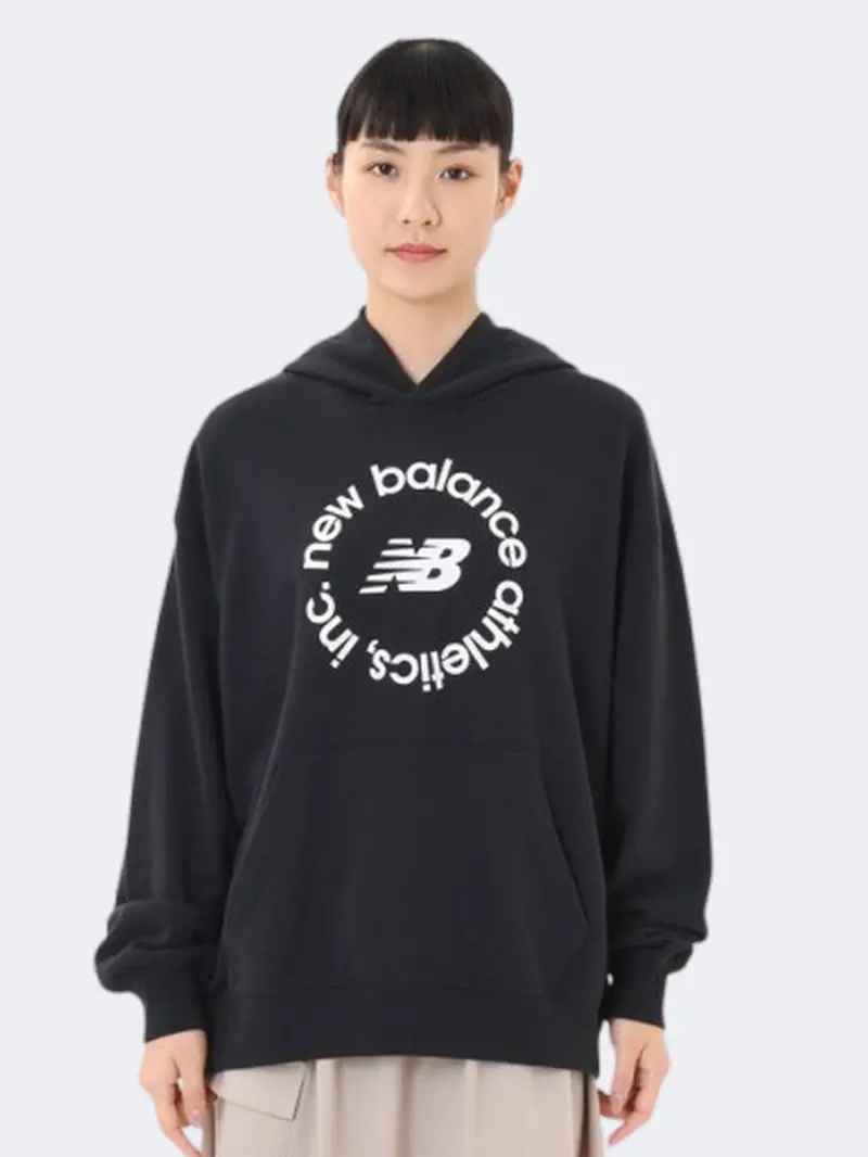 New Balance Graphic French Terry Women'S Lifestyle Hoodie – Black 1