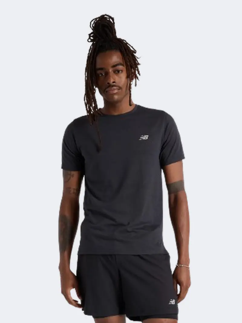 New Balance Lightweight Performance Men'S Athletic T-Shirt – Black 1