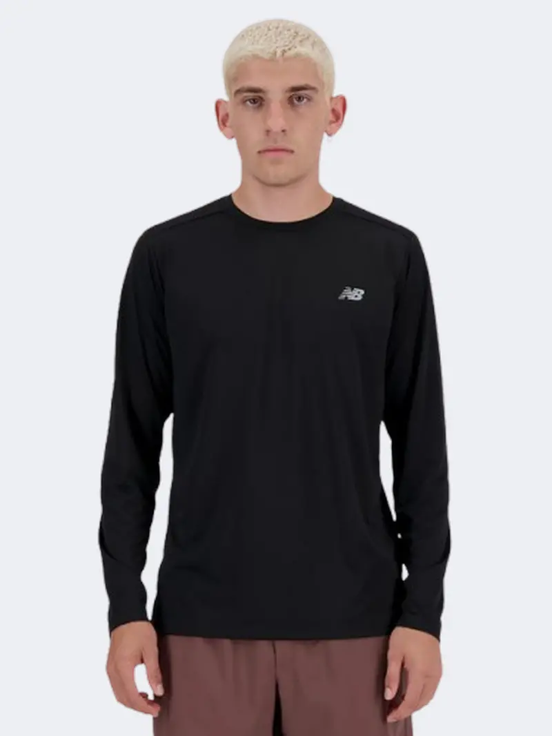 New Balance Sport Essentials Long-Sleeve Performance Top – Men'S Black 1
