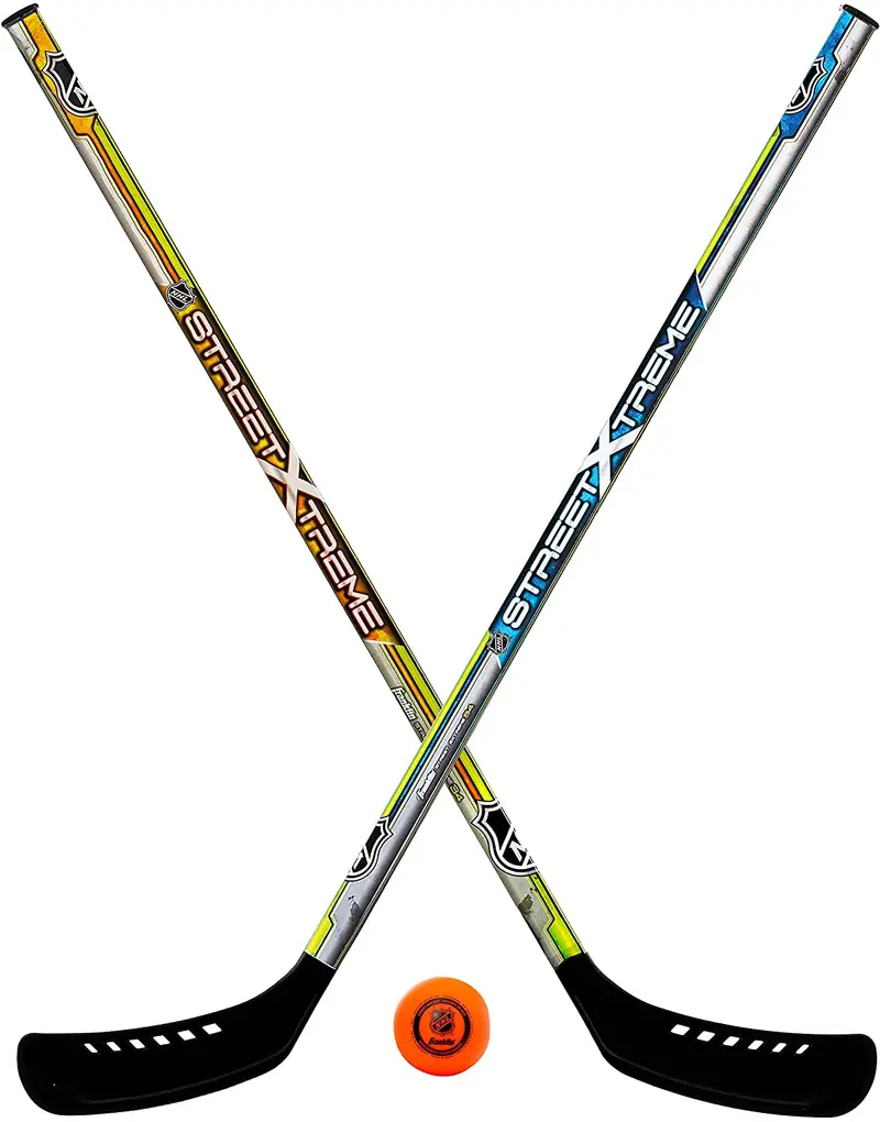 Nhl-Licensed Street Hockey Starter Set – Includes Two Sticks And One Official Ball For Kids 1