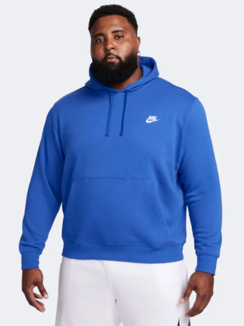 Nike Club Fleece Hoodie For Men – Game Royal & White 1