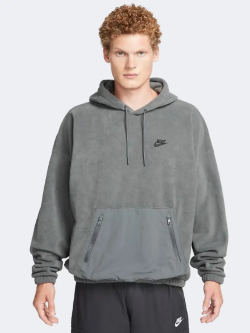 Nike Club Men'S Lifestyle Hoodie – Iron Grey & Black 1