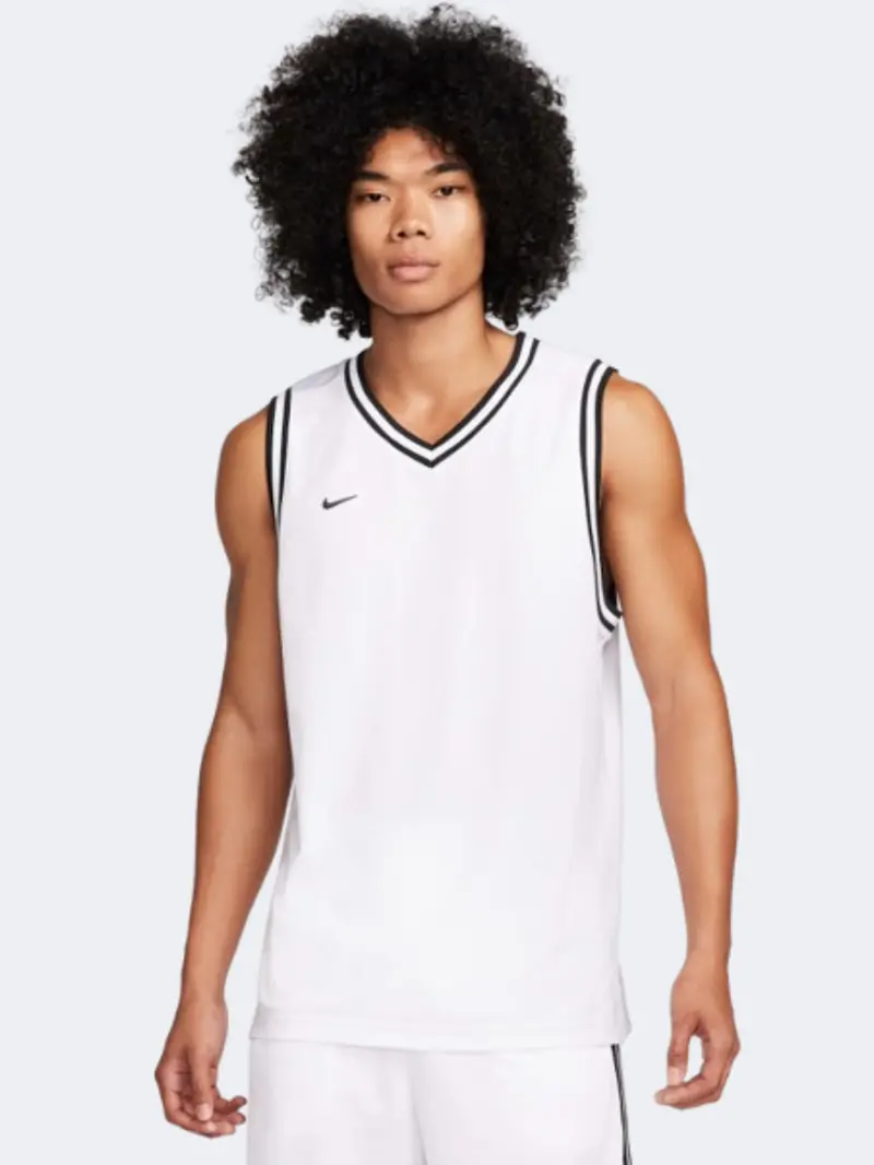 Nike Df Dna Men'S Basketball Sleeveless Top – White And Black 1