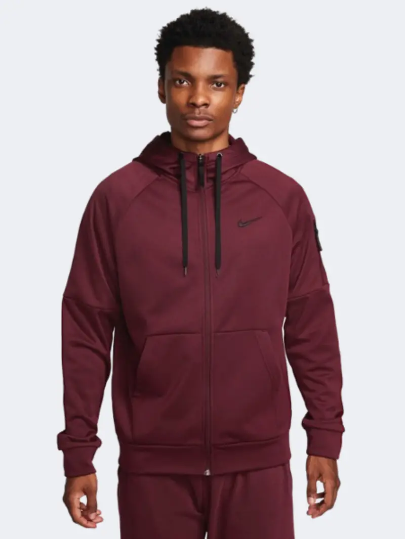 Nike Golf Therma-Fit Men'S Night Maroon And Black Training Hoodie 1
