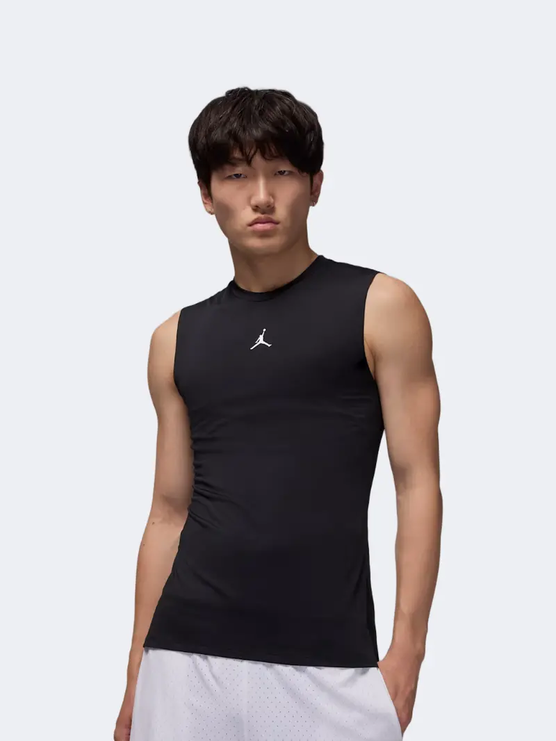 Nike Jordan Sport Comp Df Men'S Basketball Sleeveless Shirt – Black & White 1