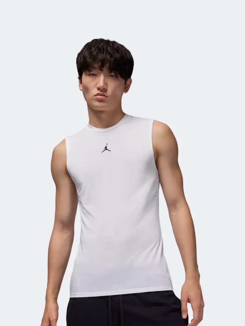 Nike Jordan Sport Comp Df Men'S Basketball Tank Top – White & Black 1