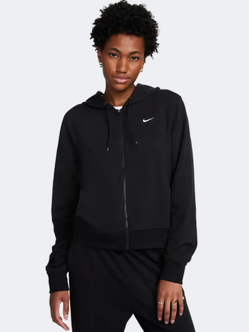 Nike One Dri-Fit Hoodie For Women – Black & White Training Sweatshirt 1