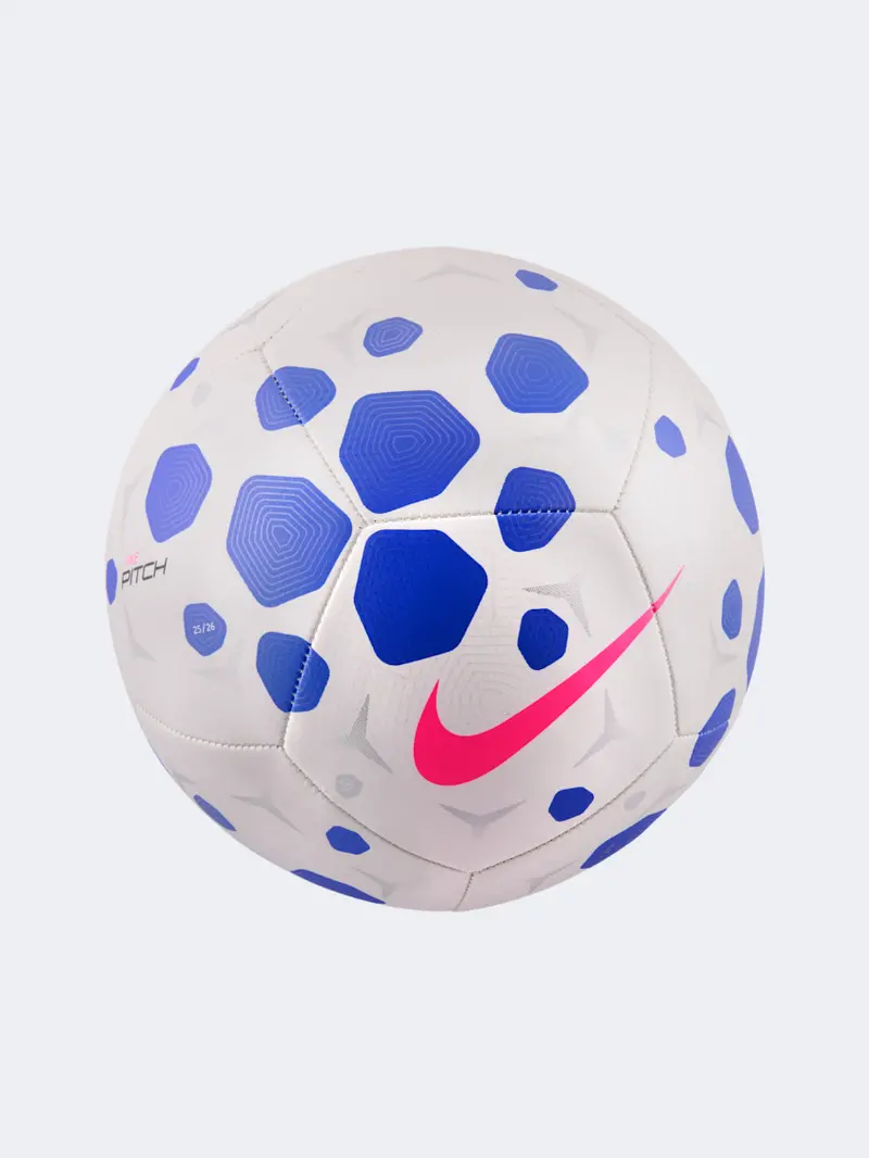 Nike Pitch Unisex Match Soccer Ball – White, Blue & Pink 1