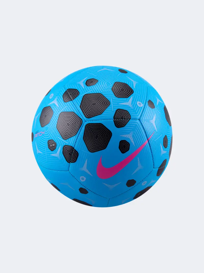 Nike Pitch Unisex Training Soccer Ball – Glow Blue, Black & Pink 1