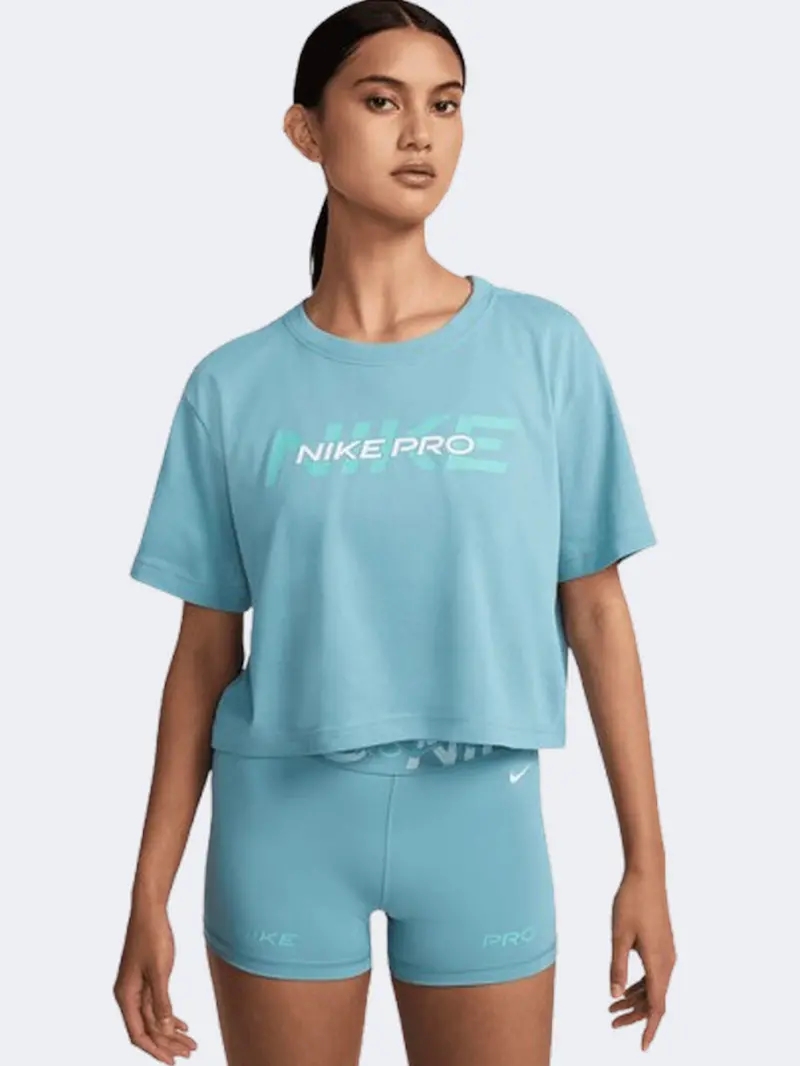 Nike Pro Fa24 Women'S Training T-Shirt – Denim Turquoise 1