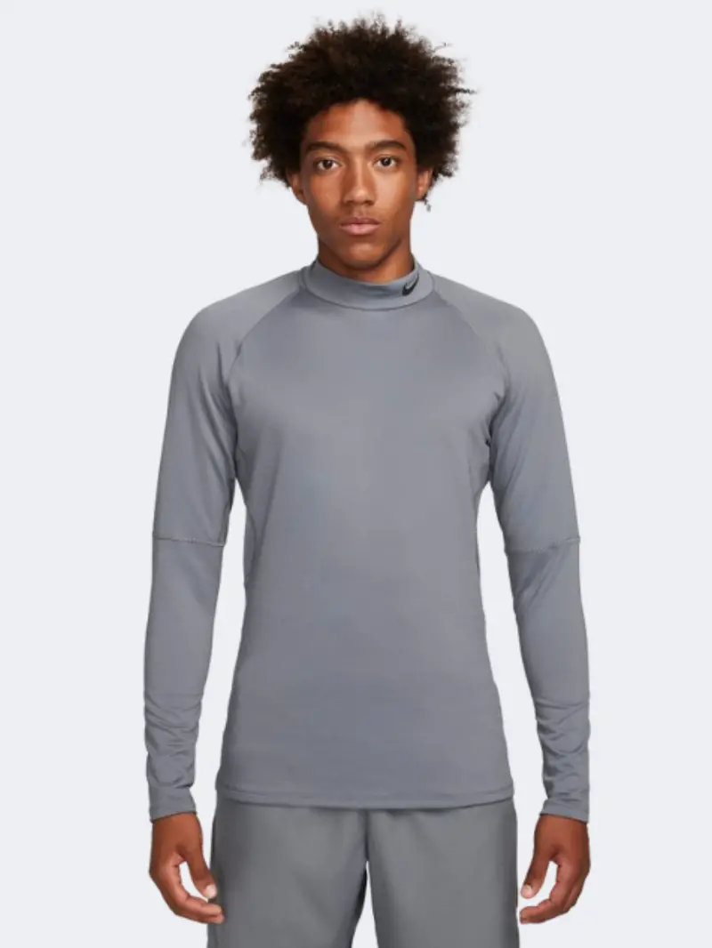 Nike Pro Warm Men'S Training Top – Smoke Grey & Black 1
