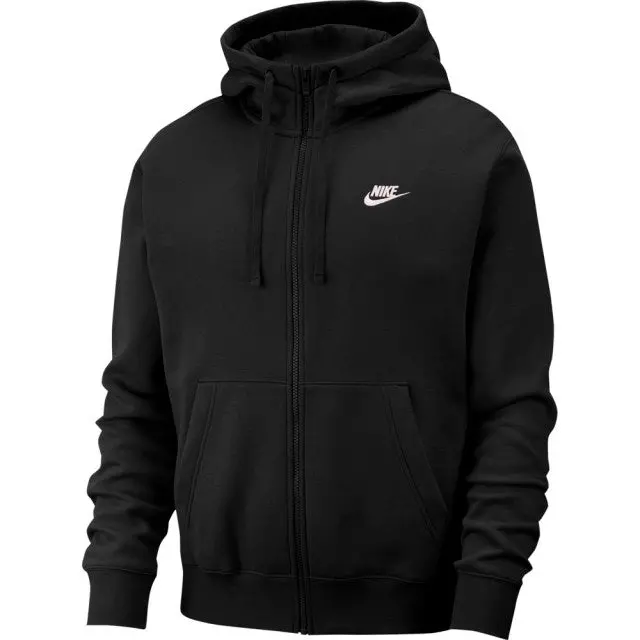 Nike Sportswear Club Fleece Hoodie – Men’S Black And White Casual Wear 1
