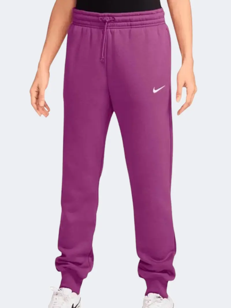 Nike Sportswear Phoenix Fleece Pants For Women – Hot Fuchsia/Sail 1