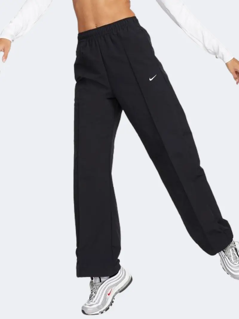 Nike Sportswear Trend Mid-Rise Woven Lifestyle Pants For Women – Black & White 1