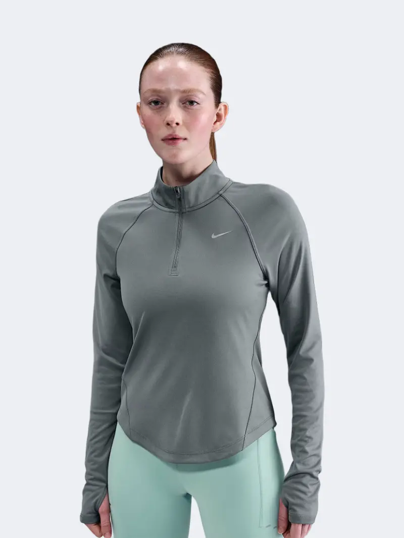 Nike Tempo Df Half-Zip Long Sleeve Running Top – Smoke Grey 1
